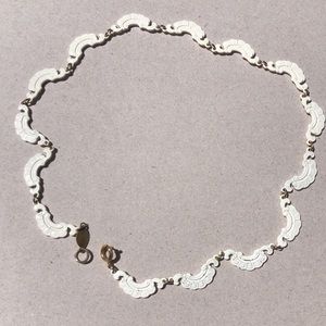 Delicate Vintage 50s Freirich Gold Tone Station Necklace